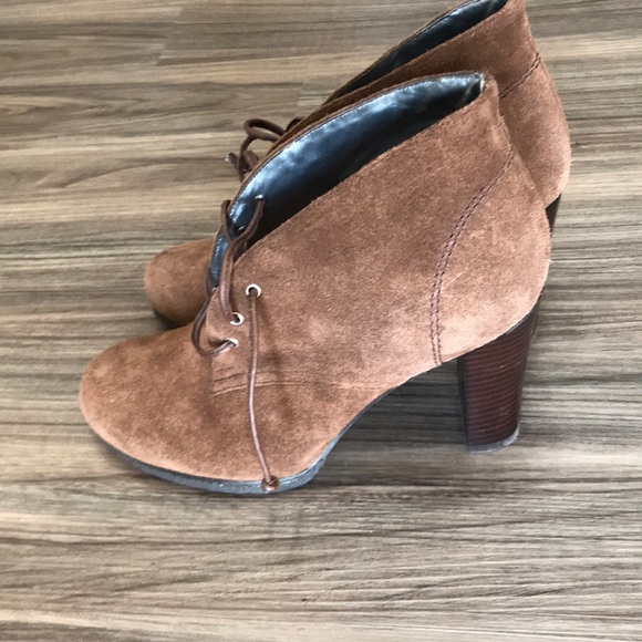 Kenneth Cole brown leather ankle boots sz 6.5 - Picture 3 of 8